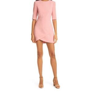 Alice + Olivia Calista Overlay Crepe Sheath in Rose NWT Size 10